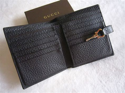 gucci black patent wallet|vintage Gucci wallet black leather.